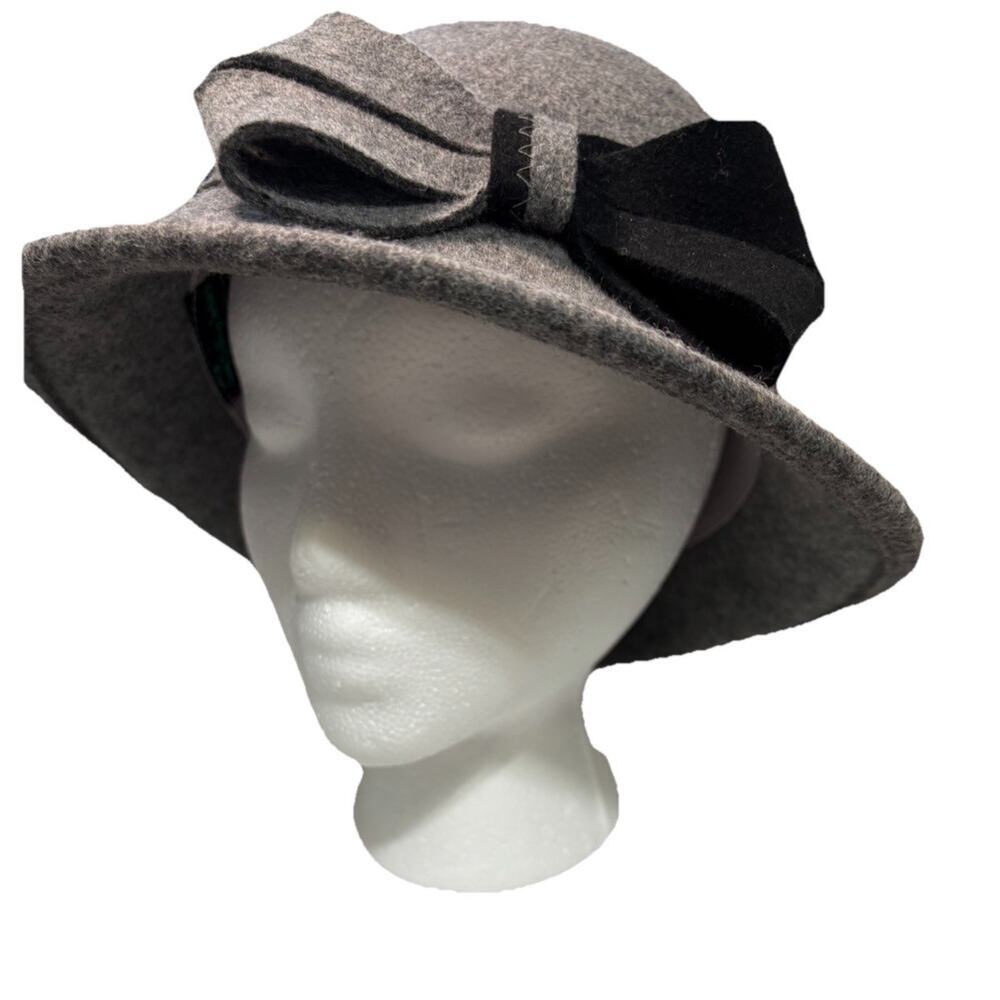 Galliano Sorbatti Wool Hat Womens One Size Italy Gray